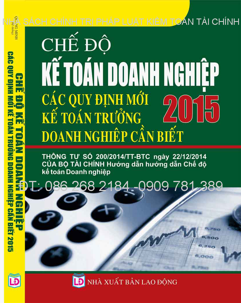 THÔNG TƯ 200,CHẾ ĐỘ KẾ TOÁN DOANH NGHIỆP 2015