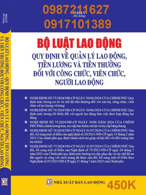 BỘ LUẬT LAO ĐỘNG – QUY ĐỊNH VỀ QUẢN LÝ LAO ĐỘNG, TIỀN LƯƠNG VÀ TIỀN THƯỞNG ĐỐI VỚI CÔNG CHỨC, VIÊN CHỨC, NGƯỜI LAO ĐỘNG