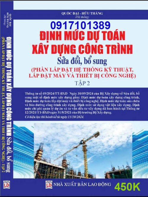 ĐỊNH MỨC DTXDCT SỬ ĐỔI BS TẬP 2